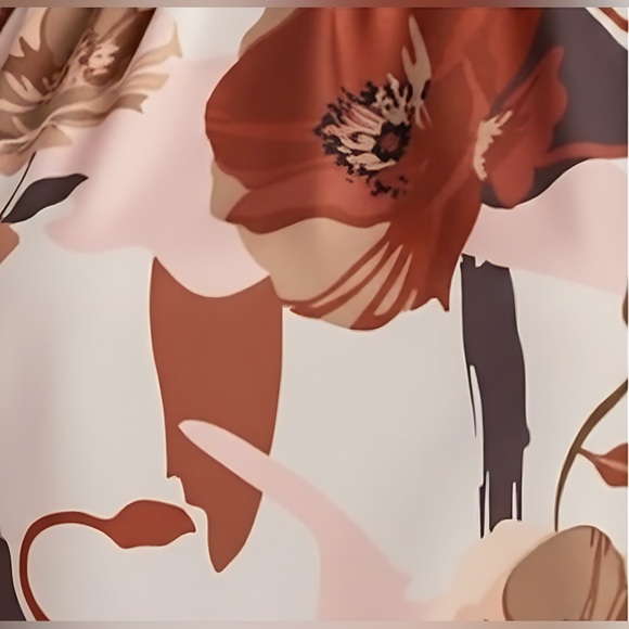 Boho Floral Print Tie Back Halter Neck Blouse - Picture 4 of 7